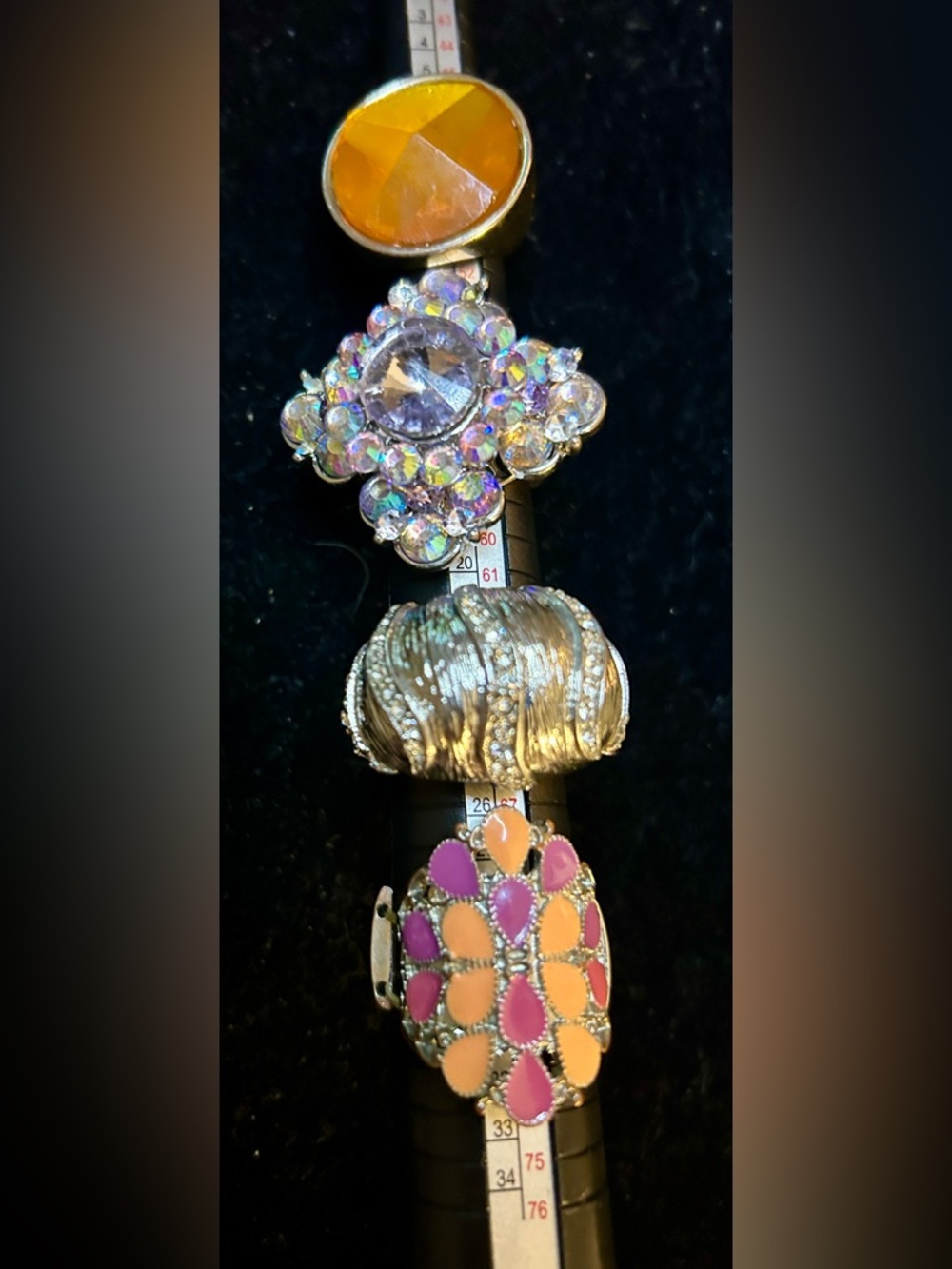 Vintage Cocktail Rings.  Lot of 26!  All sizes! - Picture 7 of 16